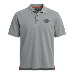 Harley-Davidson Men’s Light Gray Polo with Subtle Logo